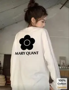 新品MARY QUANT フラワーロゴ 長袖Tシャツ