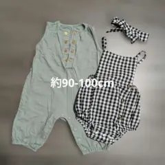 ベビー ロンパース 2点セット ヘアバンド付き　カバーオール　ユニクロのサムネイル