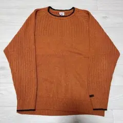 【Columbia】無地コットンニットセーター L ダークオレンジ系 アウトドア