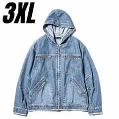 GU×UNDERCOVER デニムジップアップパーカ 3XLサイズBlue青のサムネイル