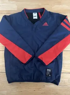 アディダス 裏起毛ピステ・ウィンドブレーカー 130 ネイビー/レッド