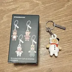 STARBUCKS スノーマン ドリンクホールキャップ ベアリスタ クリスマス