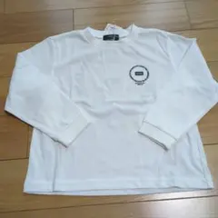 新品☆コムサイズム　白　サークルプリント長袖Tシャツ110㎝