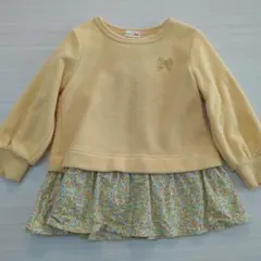 イエローリボン付き長袖カットソー