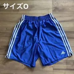 adidas 青 ハーフパンツ 3本ライン　Oサイズ