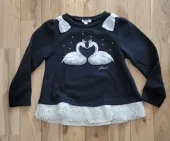 anyFAM 白鳥プリント トレーナー 120