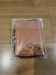 整理上手のなかよしネコ柄カードケース　（ブラウン）