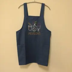PERSON'S ブルーグレー　ショート丈エプロン　size MーLのサムネイル