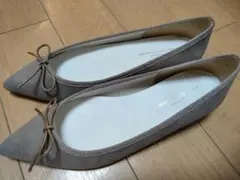 新品未使用《グリーンレーベルリラクシング》ポインテッド バレエ フラットシューズ