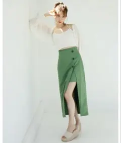 NICE CLAUPサイドボタンスリットスカート