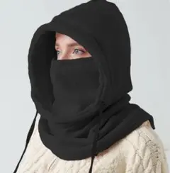 最終お値下げ⭕️フリース フード付きネックウォーマー ブラック