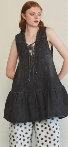 ブラックノースリーブチュニック 新品タグ付き