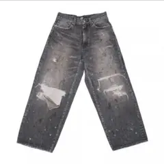 TSY RIPPED WIDE STRAIGHT DENIM BLACK Mのサムネイル