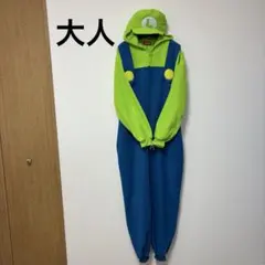 大人　ルイージ　着ぐるみ　コスプレ　なりきり　フリース　コスプレ　任天堂