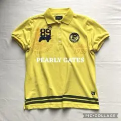 パーリーゲイツ レディース ゴルフウェア 半袖 ポロシャツ イエロー サイズ2のサムネイル