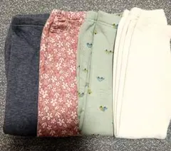 ユニクロ フリースレギンス 4本セット 100cm