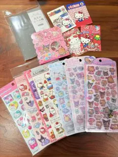 国内正規品シール8点&シール帳セット　キティ詰め合わせ