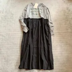 【新品】しまむら LOGOSDAYS ワンピース グレーブラック Lサイズ