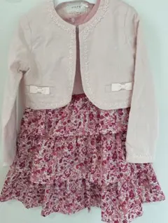 女の子　フォーマル　入学式　ピンク　エニィファム　120 花柄　ジャケット