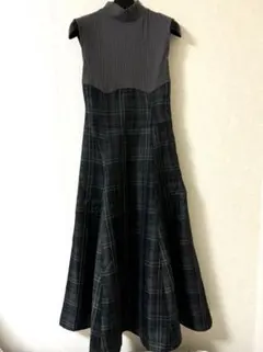 dazzlin チェック ノースリーブ コルセット ワンピース 新品