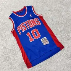 1719☆リーボック☆NBAピストンズ☆タンクトップ☆総刺繍☆L相当