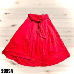 anyFAM エニィファム 赤いフレアスカート リボン付き ひざ丈 2999のサムネイル