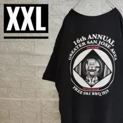 超ビッグサイズ　アニマル古着Tシャツ黒XXL 犬ブルドッグ