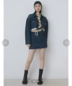 EMODA クロップドデニムスカートセットアップ