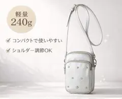 ミニショルダーバッグ ビジュー付きシルバーのサムネイル