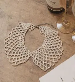 未使用✨BONLECILL noirパールつけ襟ネックレス