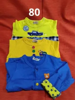 値下げ中　ホットビトップス&ミキハウス長袖Tシャツ80