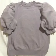 レッセパッセ＊新品＊五分袖 パフスリーブスカラップネックニットのサムネイル