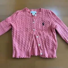 Ralph Lauren ピンク カーディガン 12M