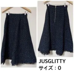JUSGLITTY❤️ラメツイードスカート　ジャスグリッティーのサムネイル