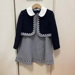 フォーマルジャケットワンピースセット ネイビー 110 入園式 卒園式 入学式