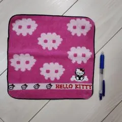 訳あり　希少！レア！　新品未使用　キティ ドクロ　スカル　ハンドタオル　ハンカチ