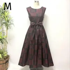 着物リメイク　ギャザーワンピース　ジャンパースカート　2WAY ゆったり　袖無し