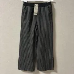 グレー ストライプ ワイドパンツ 130