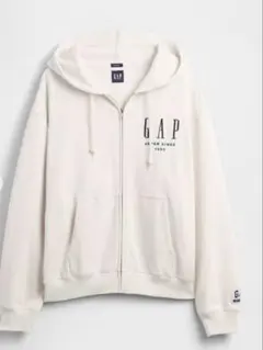 30thアニバーサリー ヘビーウェイトgap ロゴ ジップアップ パーカー L