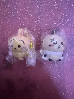 ちいかわ マスコットつきビスケット キーホルダー 2点セット　うさぎ　ラッコ