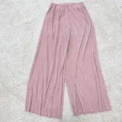 デュカ　レディース　ワイドパンツ　ゆったり　ゴムウエスト　F ピンク　美品