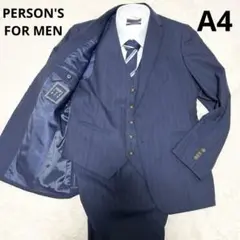 PERSON'S FOR MEN スーツネイビー　ストライプ　A5
