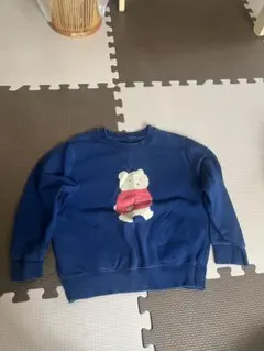 クマのイラスト ネイビー トレーナー