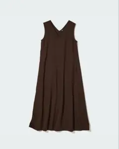 UNIQLO 丈短め113～124cmマーセライズコットンAラインワンピース