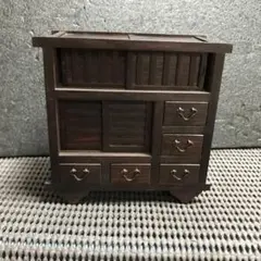 ミニチア木製小物収納棚 引き出し付き