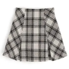 【月末セール】GRL インパン裏地付きツイードチェックミニスカート[tu891]