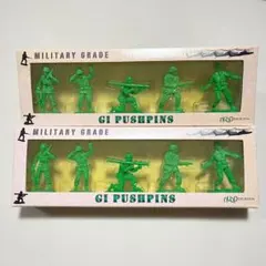 プッシュピン ミリタリー トイストーリー グリーンアーミーメン風 兵隊