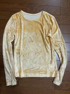 Ray BEAMS イエローベロア 長袖カットソーのサムネイル