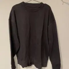 無印良品　二重編みスウェットシャツ　XL ブラック