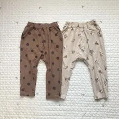 GU サマナルパンツ 100 95 90 ドット 水玉 犬 ユニクロ レギンス